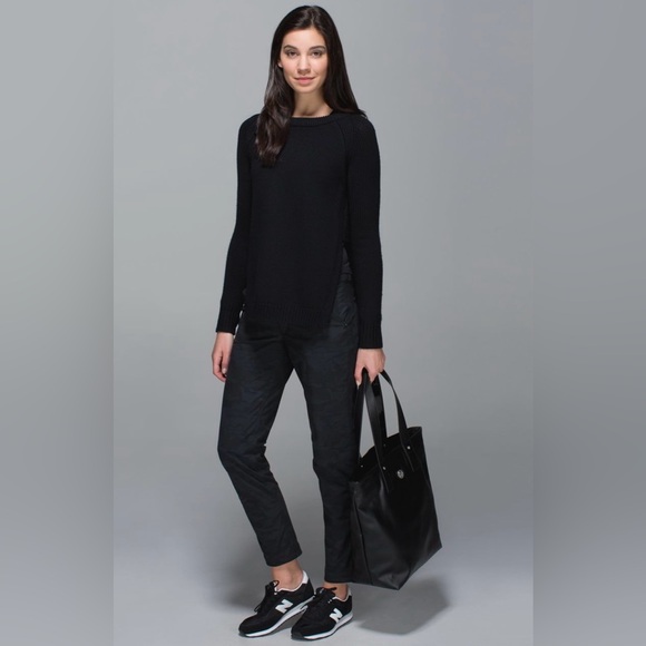 Lululemon Yin To You Black Sweater Merino Wool - Picture 1 of 15